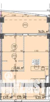2-к квартира, строящийся дом, 66м2, 2/9 этаж