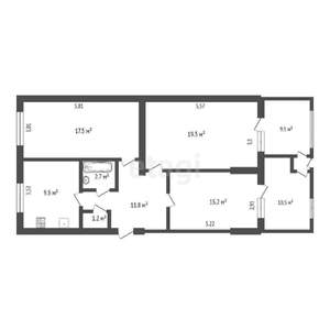 3-к квартира, вторичка, 97м2, 1/5 этаж