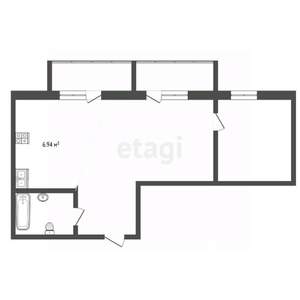 1-к квартира, вторичка, 42м2, 1/5 этаж