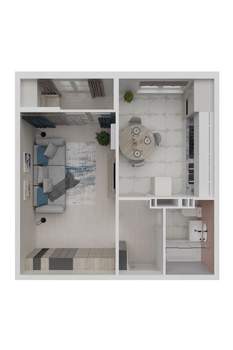 1-к квартира, вторичка, 35м2, 5/12 этаж