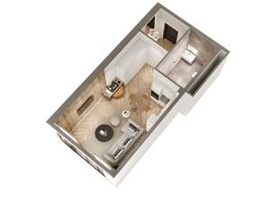 Студия квартира, вторичка, 43м2, 6/7 этаж