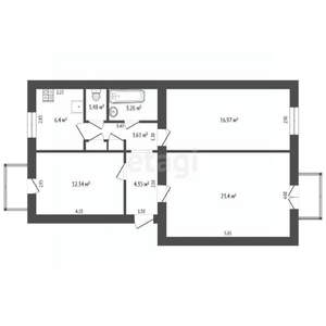 3-к квартира, вторичка, 72м2, 3/3 этаж
