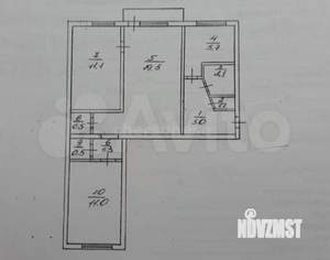 3-к квартира, вторичка, 59м2, 4/5 этаж