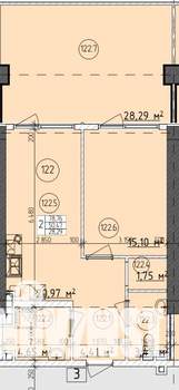 2-к квартира, строящийся дом, 79м2, 1/9 этаж
