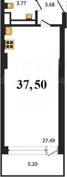 1-к квартира, вторичка, 38м2, 4/10 этаж