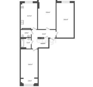 3-к квартира, вторичка, 87м2, 2/5 этаж