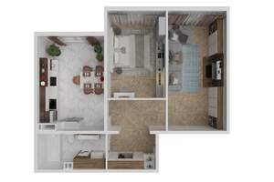 2-к квартира, вторичка, 65м2, 2/10 этаж