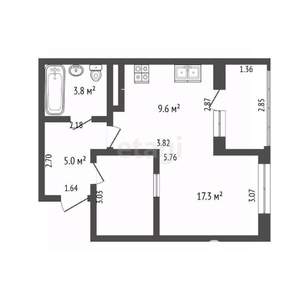 1-к квартира, вторичка, 36м2, 4/10 этаж