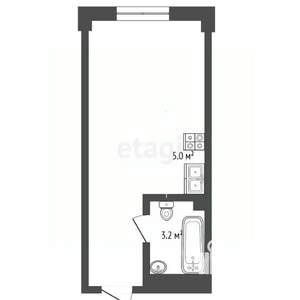 Студия квартира, вторичка, 22м2, 2/9 этаж