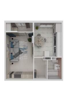 1-к квартира, вторичка, 35м2, 8/10 этаж