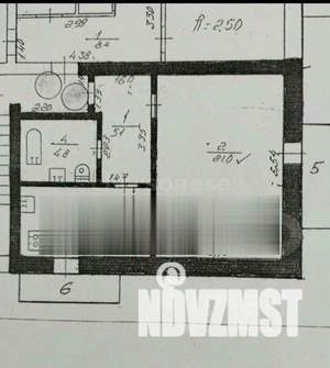 1-к квартира, вторичка, 50м2, 2/5 этаж