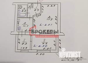 1-к квартира, вторичка, 31м2, 1/5 этаж