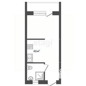 1-к квартира, вторичка, 23м2, 2/4 этаж