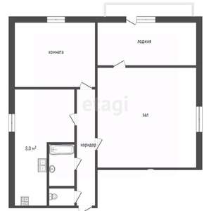 2-к квартира, вторичка, 59м2, 2/3 этаж