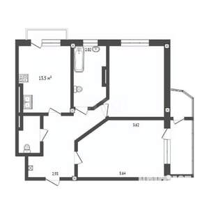 2-к квартира, вторичка, 70м2, 7/11 этаж