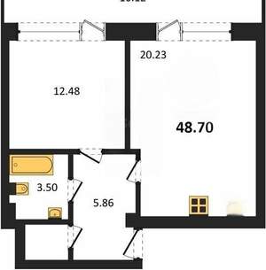 1-к квартира, вторичка, 49м2, 3/10 этаж