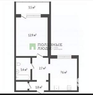 1-к квартира, вторичка, 33м2, 4/9 этаж