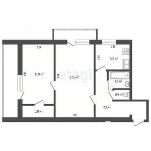 2-к квартира, вторичка, 45м2, 4/5 этаж