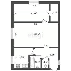 2-к квартира, вторичка, 44м2, 1/5 этаж