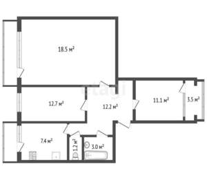 3-к квартира, вторичка, 71м2, 3/5 этаж