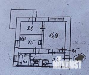 2-к квартира, вторичка, 50м2, 3/3 этаж