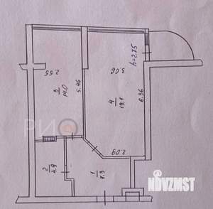 1-к квартира, вторичка, 46м2, 6/16 этаж