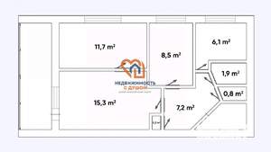 3-к квартира, вторичка, 62м2, 4/5 этаж