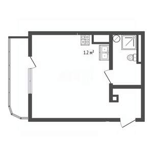 Студия квартира, вторичка, 38м2, 3/7 этаж