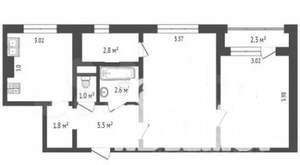 2-к квартира, вторичка, 51м2, 2/9 этаж