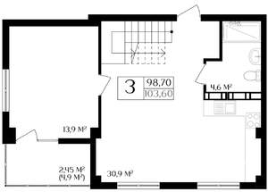3-к квартира, вторичка, 99м2, 9/10 этаж