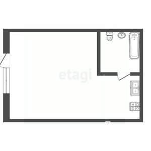 Студия квартира, вторичка, 31м2, 2/2 этаж