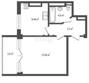 1-к квартира, вторичка, 32м2, 5/5 этаж