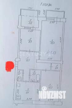 3-к квартира, вторичка, 68м2, 1/5 этаж