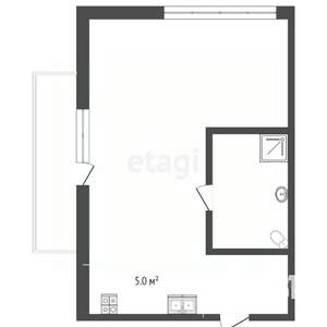 Студия квартира, вторичка, 43м2, 4/7 этаж