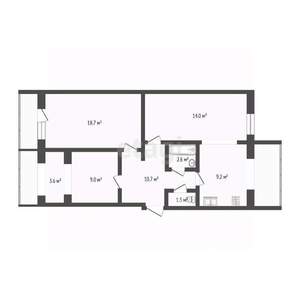 3-к квартира, вторичка, 67м2, 5/5 этаж