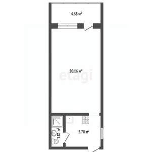1-к квартира, вторичка, 32м2, 2/3 этаж