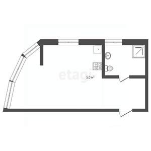 Студия квартира, вторичка, 52м2, 4/4 этаж