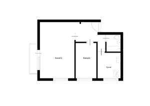 2-к квартира, вторичка, 42м2, 4/5 этаж