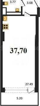 1-к квартира, вторичка, 38м2, 10/10 этаж