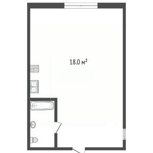 Студия квартира, вторичка, 18м2, 2/5 этаж