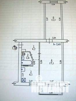 2-к квартира, вторичка, 43м2, 3/4 этаж