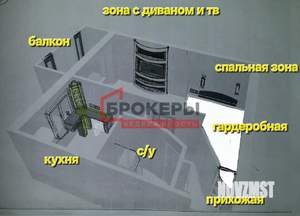 1-к квартира, вторичка, 35м2, 3/5 этаж