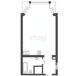 Студия квартира, вторичка, 42м2, 4/9 этаж