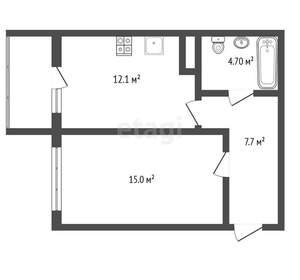 1-к квартира, вторичка, 41м2, 2/8 этаж