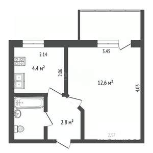 1-к квартира, вторичка, 22м2, 5/5 этаж