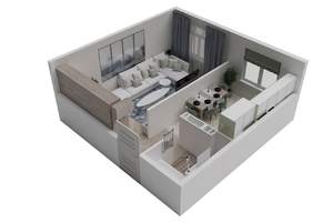 1-к квартира, вторичка, 37м2, 3/12 этаж