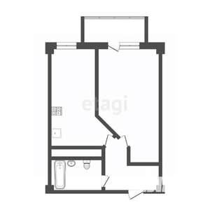 1-к квартира, вторичка, 46м2, 2/11 этаж