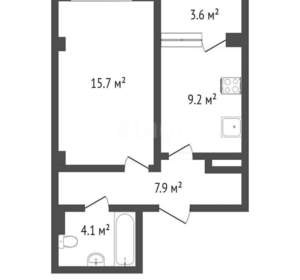 1-к квартира, вторичка, 37м2, 4/8 этаж