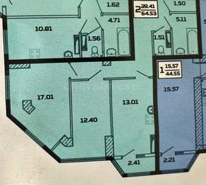 2-к квартира, вторичка, 65м2, 13/16 этаж