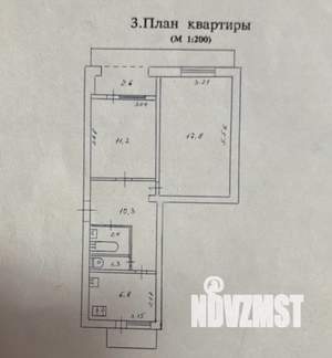 2-к квартира, вторичка, 51м2, 5/5 этаж